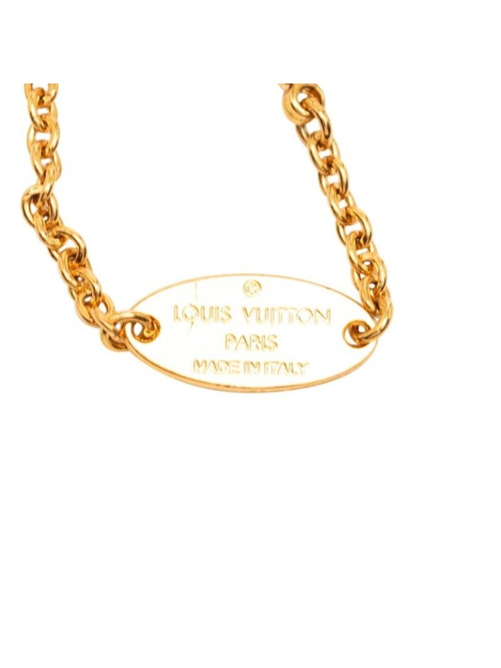 Louis Vuitton Bracelet Essential Lou Gold Plated Faux Pearl - Picture 7 of 8